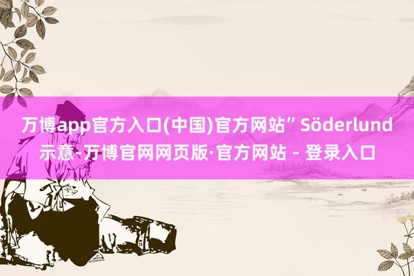 万博app官方入口(中国)官方网站”Söderlund示意-万博官网网页版·官方网站 - 登录入口